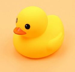 CANARD JAUNE EN CAOUTCHOUC DE 4 POUCES